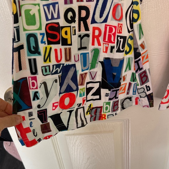 breaking news shelly dolls kill Alphabet Print Bottoms small preowned - Picture 3 of 6